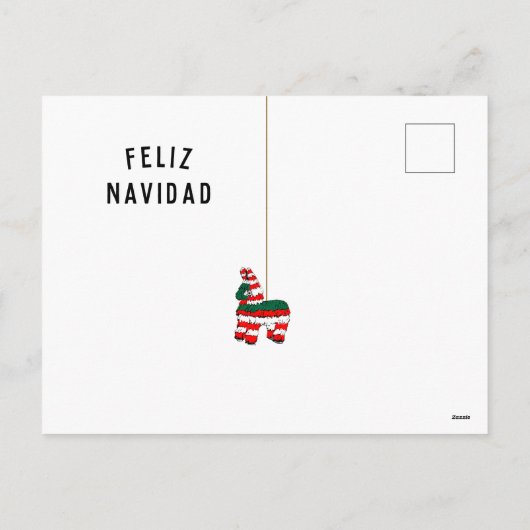 Funny Feliz Navidad Holiday briefkaart (Achterkant)