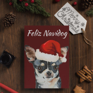 Funny Feliz Navidog Chihuahua Feestdagenkaart
