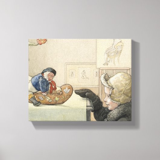 Funny Fellow Speelgoed met kind Canvas Afdruk (Voorkant)