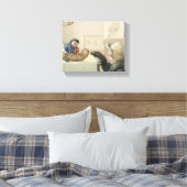 Funny Fellow Speelgoed met kind Canvas Afdruk (Insitu (Slaapkamer))