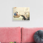 Funny Fellow Speelgoed met kind Canvas Afdruk (Insitu (Woonkamer))