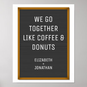 Funny Felt Letter Board Uw aangepaste tekst Poster