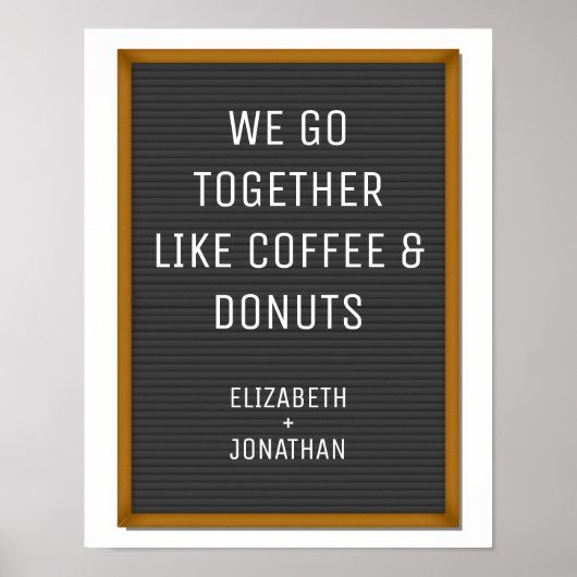 Funny Felt Letter Board Uw aangepaste tekst Poster (Voorkant)