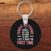 Funny Female Mechanic Car Repair And Garage Work F Sleutelhanger (Voorkant)