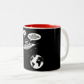 Funny Feminist Gifts, Nerdy Sarcasm Gezegden Tweekleurige Koffiemok (Voorkant rechts)