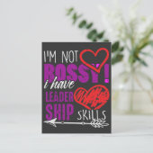 Funny Feminist Girl Leader Boss Vrouw Briefkaart (Staand voorkant)