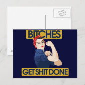 Funny feminist humor briefkaart (Voorkant / Achterkant)