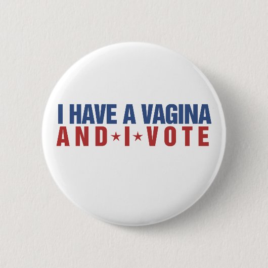 Funny feminist humor ronde button 5,7 cm (Voorkant)