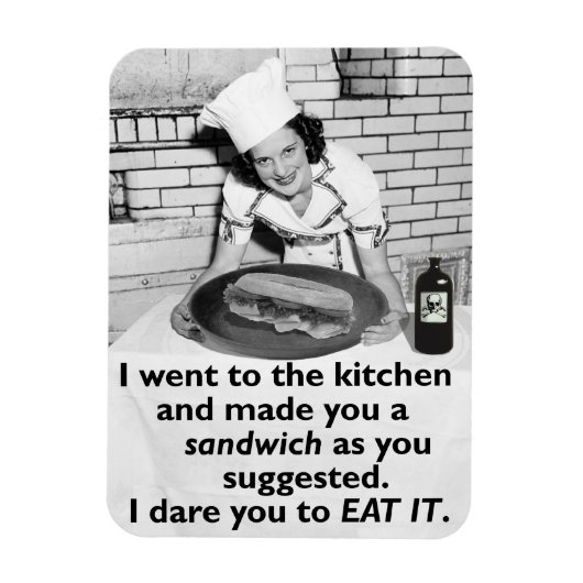 Funny Feminist maakt me een Sandwich Magneet (Verticaal)