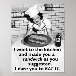 Funny Feminist maakt me een Sandwich Poster