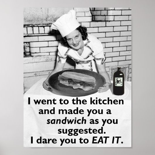 Funny Feminist maakt me een Sandwich Poster (Voorkant)