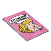 Funny Feminist Pop Art Anti Patriarchy Custom Roze Notitieboek (Rechterzijde)