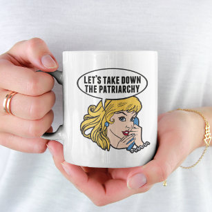 Funny Feminist Pop Art Anti Patriarchy Quote Woman Koffiemok