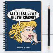 Funny Feminist Pop Art Anti Patriarchy Quote Woman Notitieboek