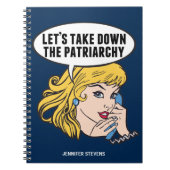 Funny Feminist Pop Art Anti Patriarchy Quote Woman Notitieboek (Voorkant)