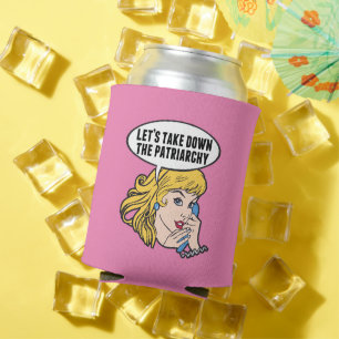 Funny Feminist Pop Art Anti Patriarchy Retro Roze Blikjeskoeler