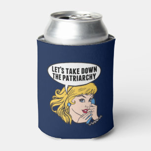 Funny Feminist Pop Art Anti Patriarchy Retro Women Blikjeskoeler