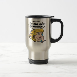 Funny Feminist Pop Art Anti Patriarchy Retro Women Reisbeker