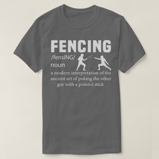 Funny Fencer Design Dictionary Fencing 1 T-shirt (Design voorkant)