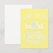 Funny Fencing Design as Chess but with Puncture Bedankkaart (Voorkant / Achterkant)