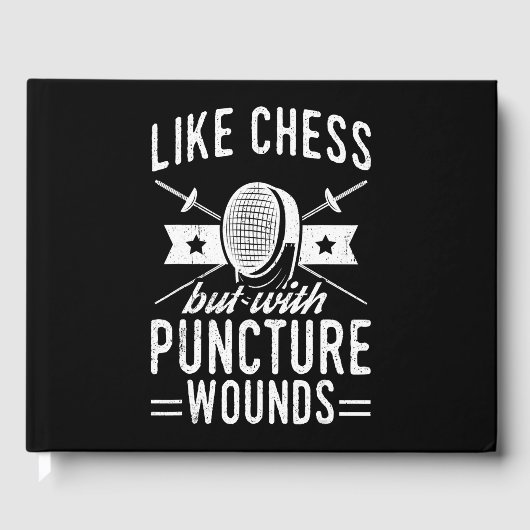 Funny Fencing Design as Chess but with Puncture Gastenboek (Voorkant)