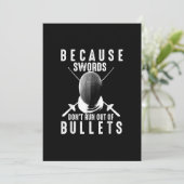 Funny Fencing Gift Cute Fencer Love Sword Fighter Feestdagenkaart (Staand voorkant)