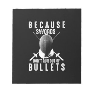 Funny Fencing Gift Cute Fencer Love Sword Fighter Notitieblok