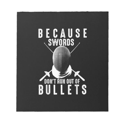 Funny Fencing Gift Cute Fencer Love Sword Fighter Notitieblok (Voorkant)