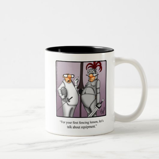 Funny Fencing Humor Mok Gift (Rechts)
