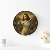 Funny Fencing Mona Lisa Épée Foil Saber Gift Grote Klok (Huis)