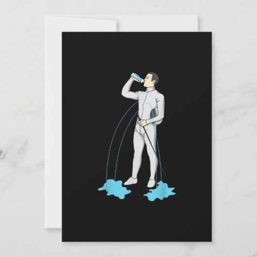 Funny Fencing Post Workout Cute Fencer Athlete Feestdagenkaart (Voorkant)