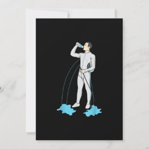 Funny Fencing Post Workout Cute Fencer Athlete Feestdagenkaart