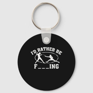 Funny Fencing Sport Gift Cute Fencers Fighters Sleutelhanger