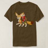 Funny Fennec Fo Lover Santa Riding Fennec Chris T-shirt (Design voorkant)