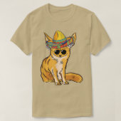 Funny Fennec voor Sombrero Meican Sunglass Fennec  T-shirt (Design voorkant)