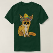 Funny Fennec voor Sombrero Meican Sunglass Fennec T-shirt (Design voorkant)
