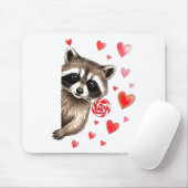 Funny Feral Raccoon Valentine's Day Sarcastic Humo Muismat (Met muis)