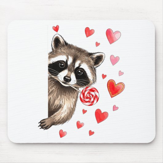 Funny Feral Raccoon Valentine's Day Sarcastic Humo Muismat (Voorkant)