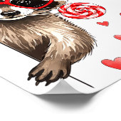 Funny Feral Raccoon Valentine's Day Sarcastic Humo Poster (Hoek)