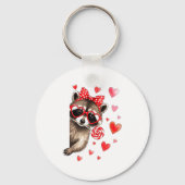Funny Feral Raccoon Valentine's Day Sarcastic Humo Sleutelhanger (Voorkant)