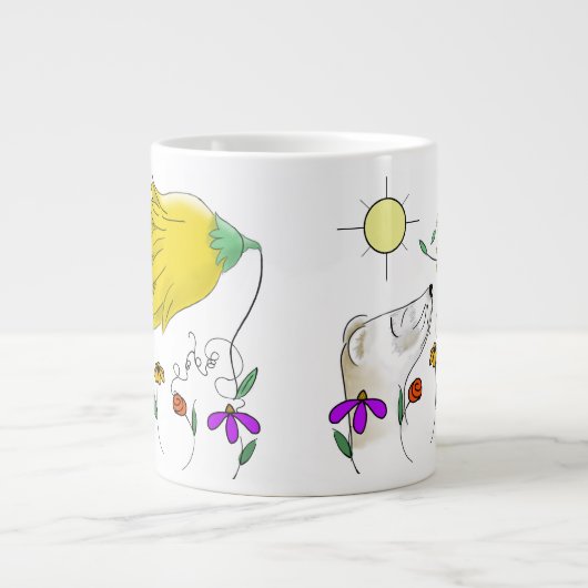 Funny Ferret Face Grote Koffiekop (Voorkant)