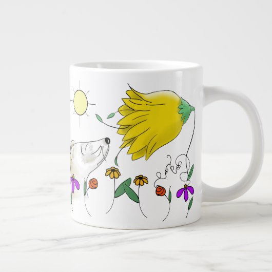 Funny Ferret Face Grote Koffiekop (Rechts)