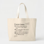 Funny Ferret Gifts Grote Tote Bag (Voorkant)