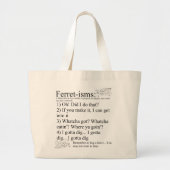 Funny Ferret Gifts Grote Tote Bag (Voorkant)
