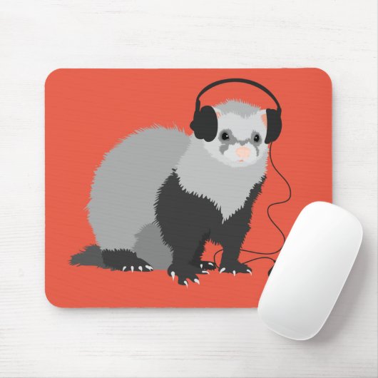 Funny ferret Music Muismat (Met muis)