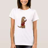 Funny Ferret Spelling Red Guitar T-shirt (Voorkant)