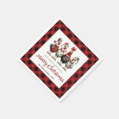 Funny festive chickens napkins with name editable servet (Hoek)