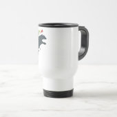 Funny Festive Dino Christmas Reisbeker (Voorkant rechts)