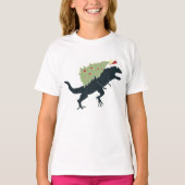 Funny Festive Dino Christmas T-shirt (Voorkant)