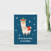 Funny Festive Llama Pun Folded Feestdagen Kaart (Voorkant)